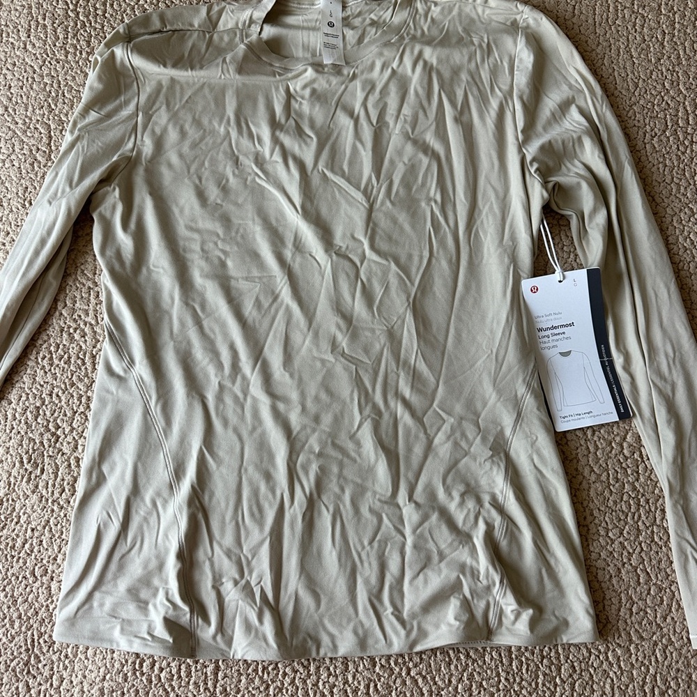 lululemon athletica Cream Long Sleeve Top